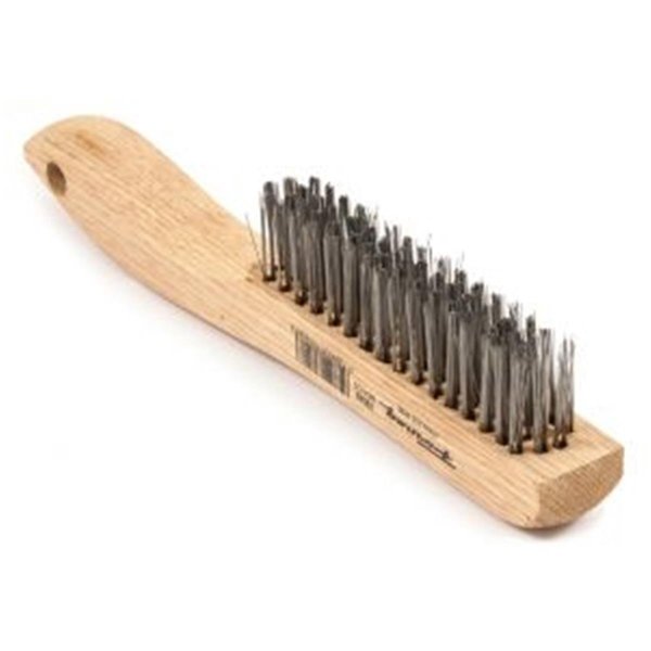 Totaltools Industries Inc 70520 Wire Scratch Brush&#44; Stainless Steel With Wood Shoe Handle TO110837